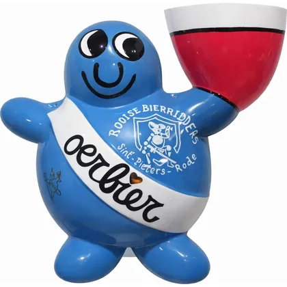 Gepersonaliseerd Oerbier-mannetje: blauw