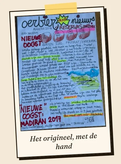 Het originele, handgeschreven Oerbier Fake Nieuws