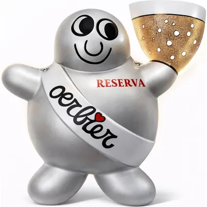 Gepersonaliseerd Oerbier-mannetje: zilver reserva